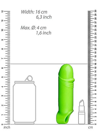 Smooth Thick Stretchy Penis Sheath #2 - Glow in the Dark